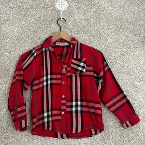 Plaid Children Button Down Long Sleeve‎ - Size 11